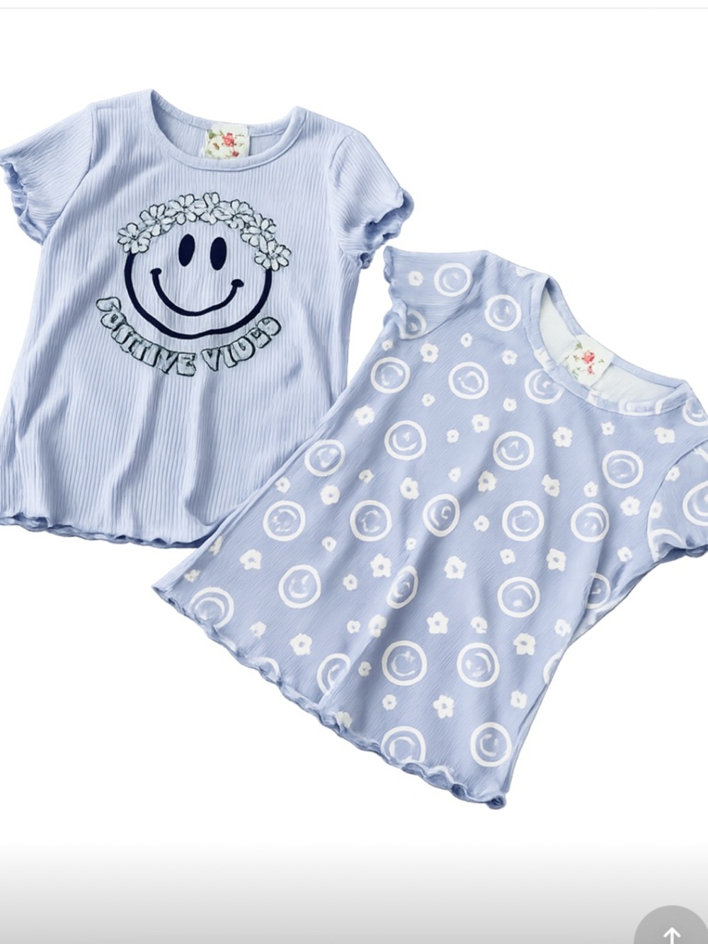 Jenna & Jessie - NWOT, Kids Positive Vibes Tee Set - Size 6
